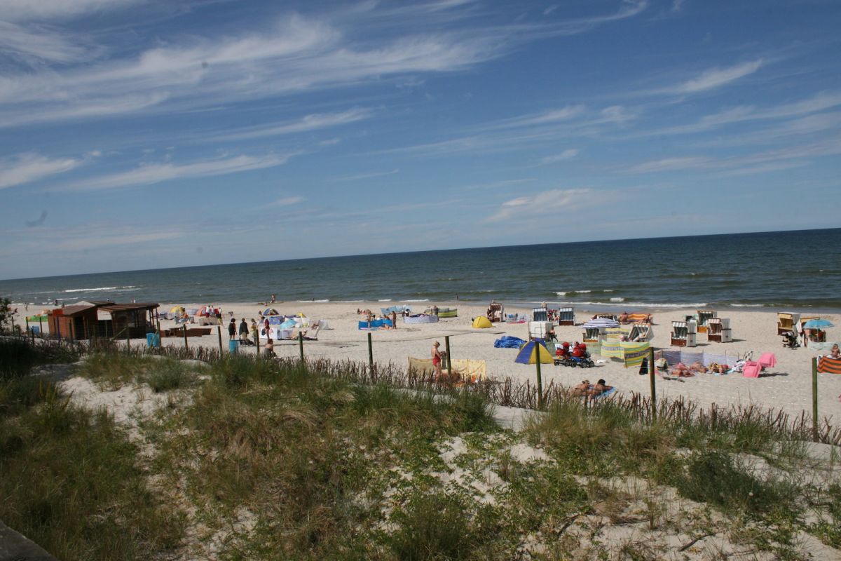 na plaży nad Bałtykiem